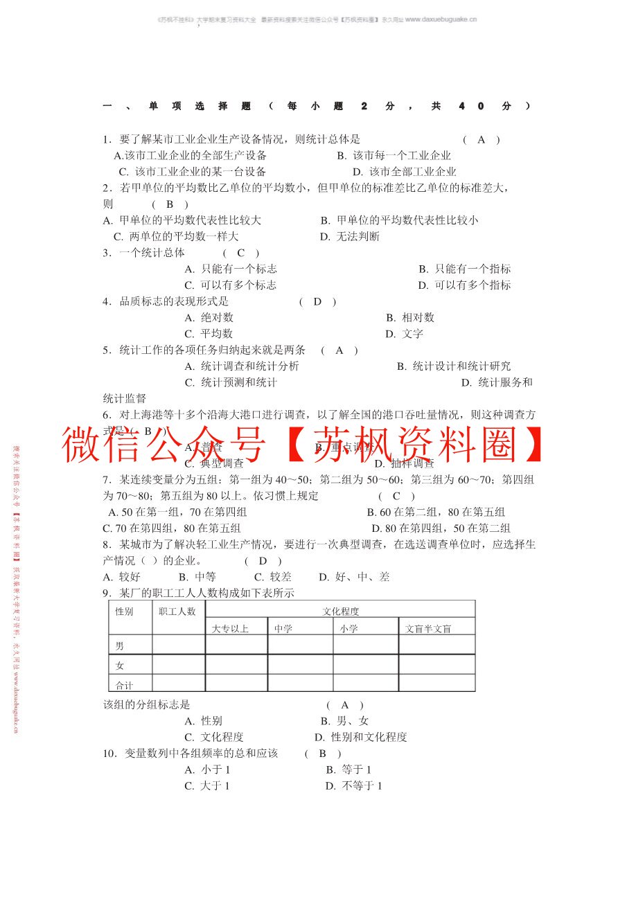 管理统计学